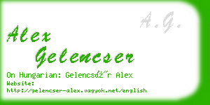 alex gelencser business card